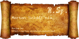 Merten Szidónia névjegykártya